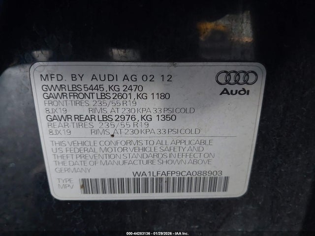 2012 AUDI Q5 WA1LFAFP9CA088903 Photo 8