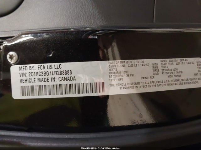 2020 CHRYSLER PACIFICA 2C4RC3BG1LR288888 Photo 8