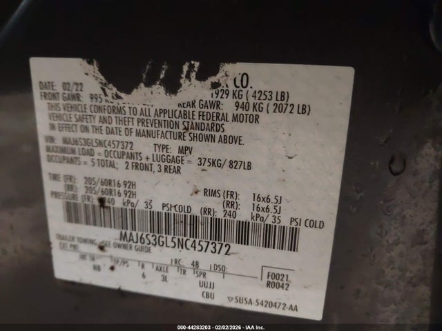 2022 FORD ECOSPORT MAJ6S3GL5NC457372 Photo 8