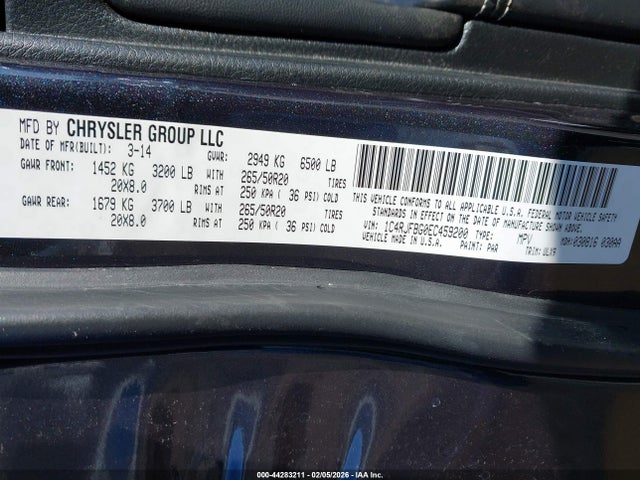 2014 JEEP GRAND CHEROKEE 1C4RJFBG0EC459200 Photo 8