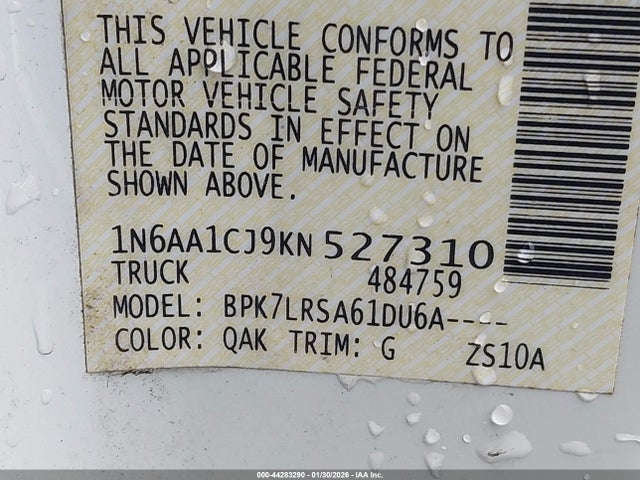 1N6AA1CJ9KN527310 Nissan TITAN S