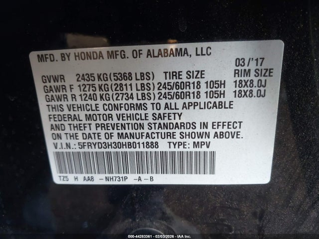2017 ACURA MDX 5FRYD3H30HB011888 Photo 8