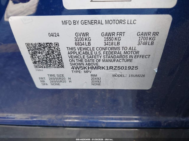 4W5KHMRK1RZ501925 Acura Zdx A-spec