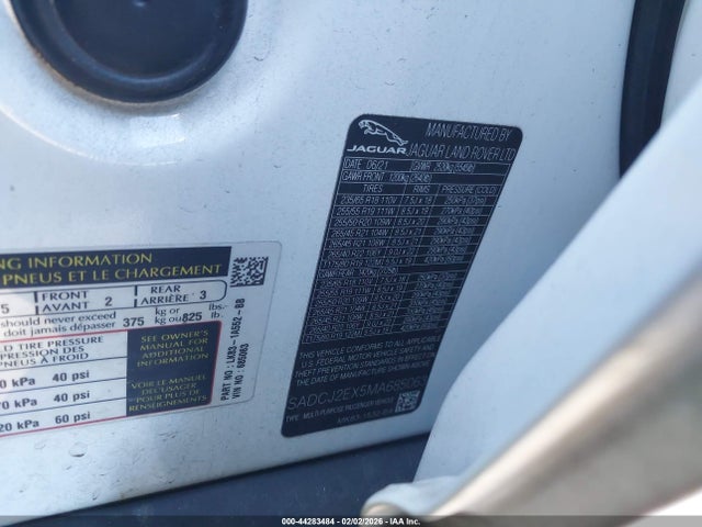 2021 JAGUAR F-PACE SADCJ2EX5MA685063 Photo 8