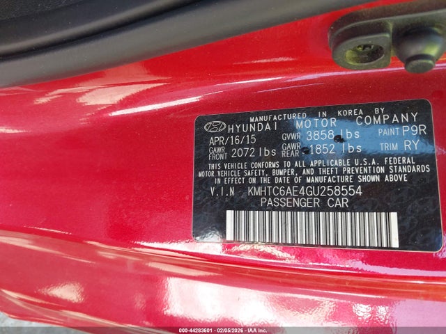 2016 HYUNDAI VELOSTER KMHTC6AE4GU258554 Photo 8