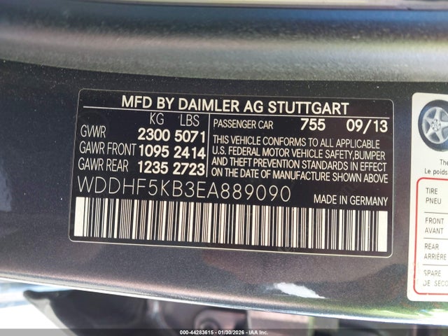 Mercedes-Benz E 350 2014 WDDHF5KB3EA889090 Image 9