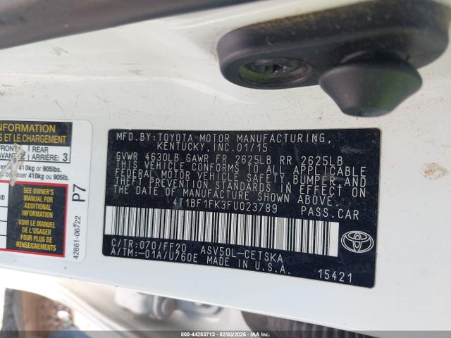 2015 TOYOTA CAMRY 4T1BF1FK3FU023789 Photo 8
