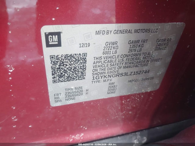 2020 CADILLAC XT5 1GYKNGRS3LZ152744 Photo 8