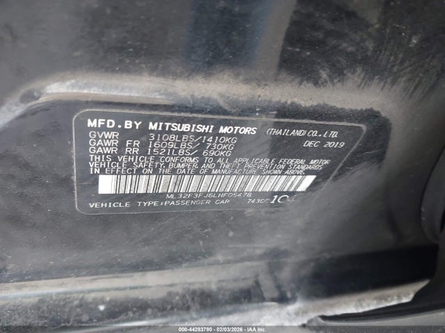 2020 MITSUBISHI MIRAGE G4 ML32F3FJ6LHF05478 Photo 8