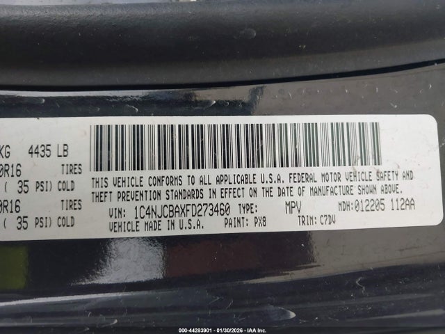 Jeep Compass Sport 2015 1C4NJCBAXFD273460 Image 9
