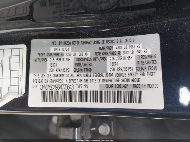 3MVDMBCM9SM770843 Mazda Cx-30 2.5 S Preferred Package