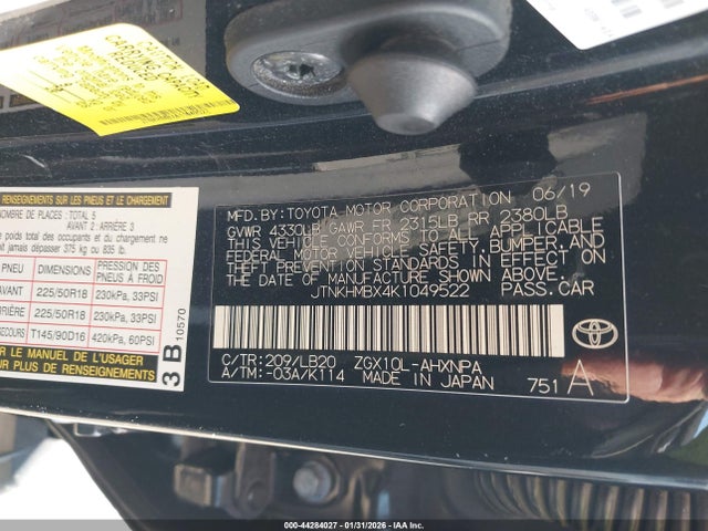JTNKHMBX4K1049522 Toyota C-hr Limited