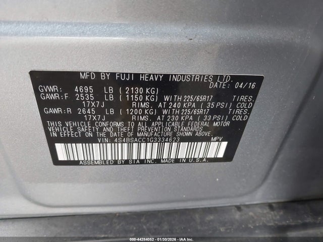 4S4BSACC1G3334623 Subaru Outback 2.5i Premium