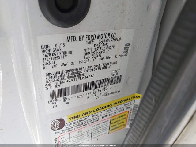 2015 FORD EXPEDITION EL 1FMJK2AT8FEF24717 Photo 8