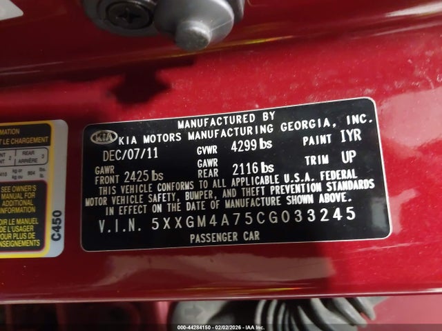 2012 KIA OPTIMA 5XXGM4A75CG033245 Photo 8