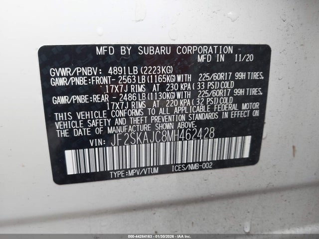 JF2SKAJC8MH462428 Subaru Forester Premium