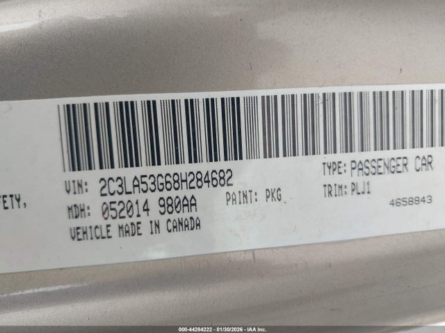 2008 CHRYSLER 300 2C3LA53G68H284682 Photo 8
