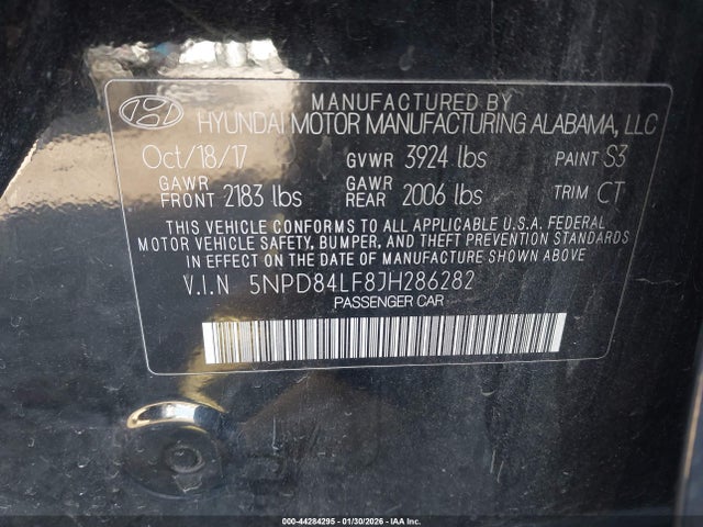 Hyundai Elantra Value Edition 2018 5NPD84LF8JH286282 Image 9