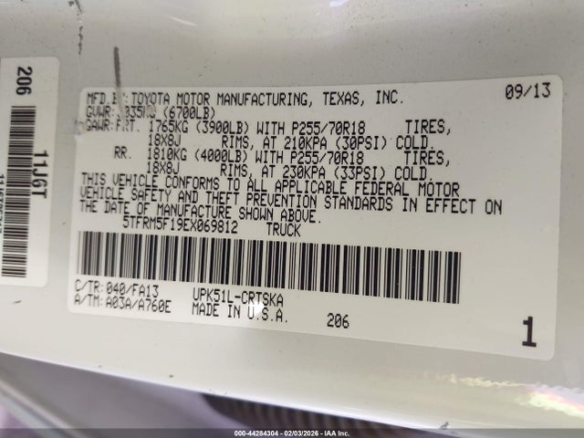 5TFRM5F19EX069812 Toyota Tundra Sr 4.6l V8