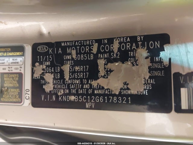 KNDMB5C12G6178321 KIA SEDONA LX