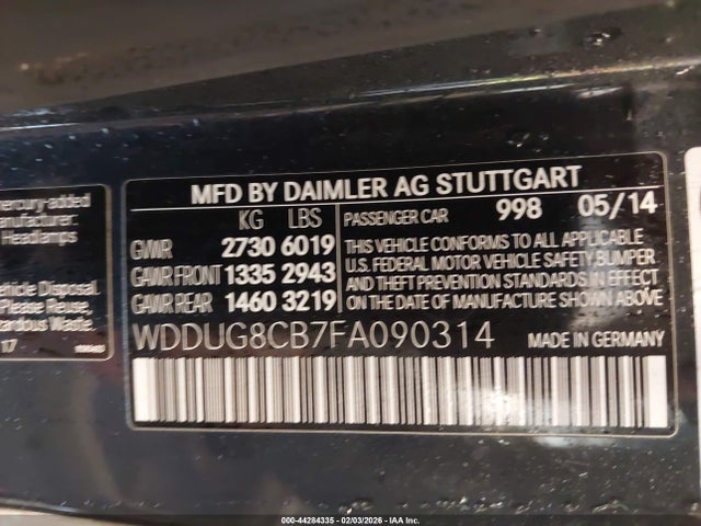 Aukcja sprzedaży 2015 Mercedes-benz S 550, vin: WDDUG8CB7FA090314, numer aukcji: 44284335