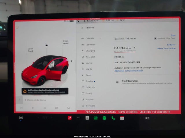 7SAYGDEFXSA352414 Tesla Model Y Performance Dual Motor All-wheel Drive
