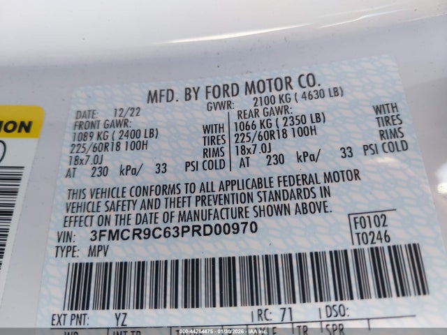Ford Bronco Sport Outer Banks 2023 3FMCR9C63PRD00970 Image 9