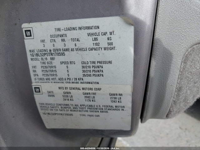 1996 CHEVROLET CAPRICE / IMPALA 1G1BL52P5TR170595 Photo 8