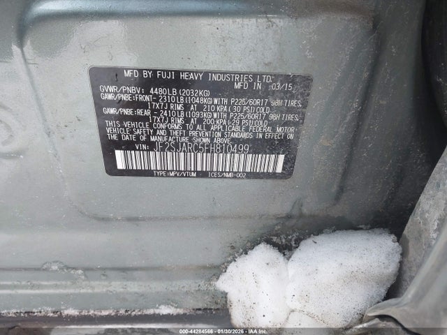 Продаж на аукціоні авто 2015 Subaru Forester 2.5i Limited, vin: JF2SJARC5FH810499, номер лоту: 44284566