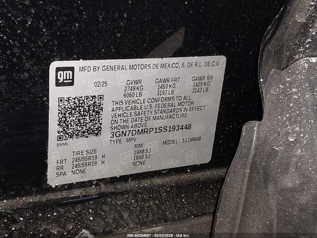 3GN7DMRP1SS193448 Chevrolet Equinox Ev Lt 1