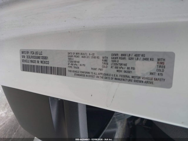 2022 RAM PROMASTER 2500 3C6LRVDG6NE135061 Photo 8