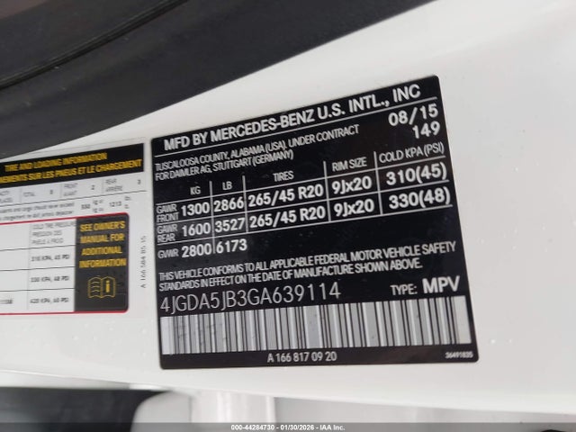 2016 MERCEDES-BENZ GLE 350 4JGDA5JB3GA639114 Photo 8