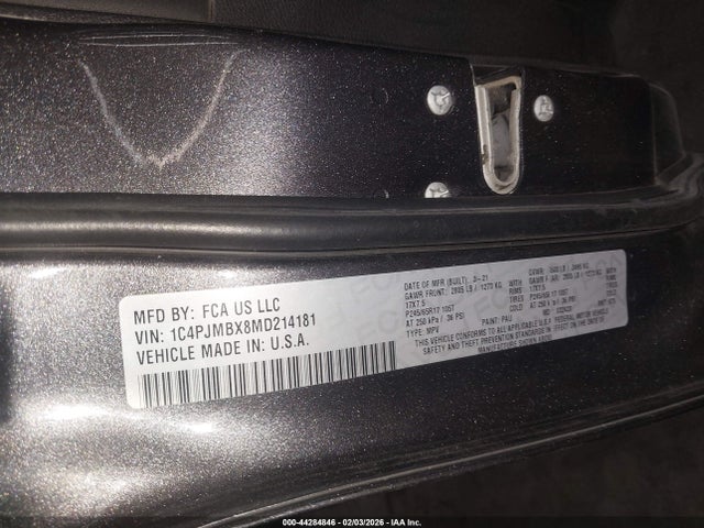 2021 JEEP CHEROKEE 1C4PJMBX8MD214181 Photo 8