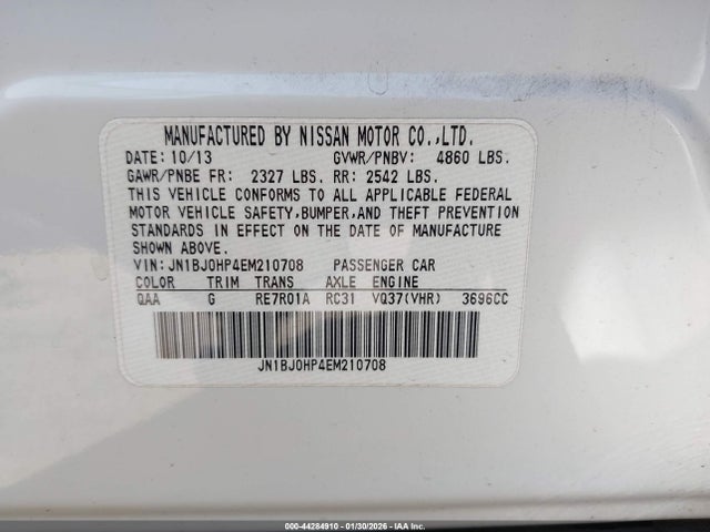 JN1BJ0HP4EM210708 Infiniti Qx50 Journey