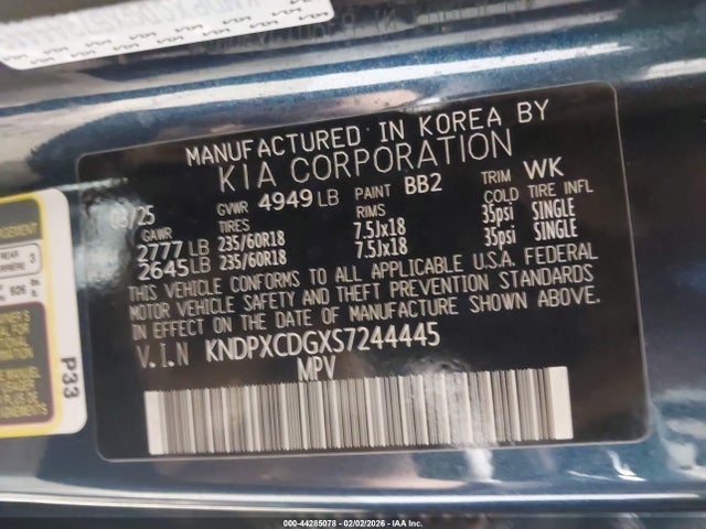 2025 KIA SPORTAGE HYBRID KNDPXCDGXS7244445 Photo 8