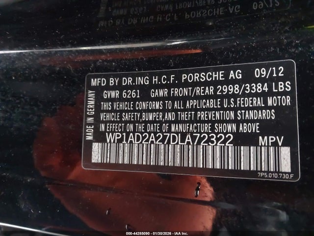 2013 PORSCHE CAYENNE WP1AD2A27DLA72322 Photo 8