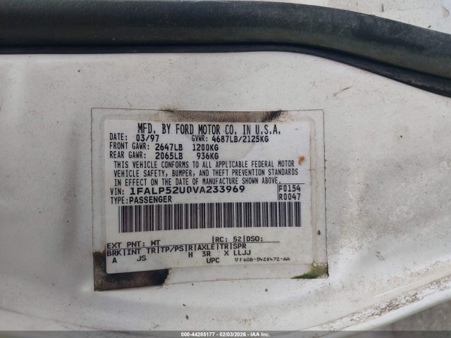 1997 FORD TAURUS 1FALP52U0VA233969 Photo 8