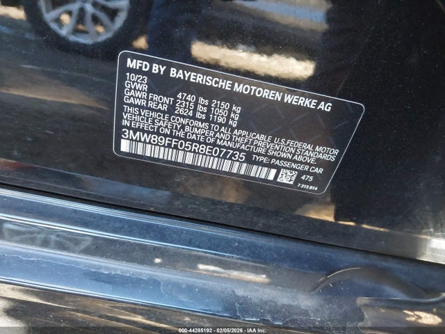 2024 Bmw 330i Xdrive მანქანა იყიდება აუქციონზე, vin: 3MW89FF05R8E07735, აუქციონის ნომერი: 44285192