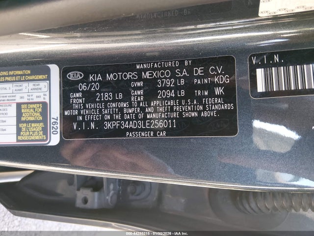 KIA Forte Gt-line 2020 3KPF34AD3LE256011 Image 9