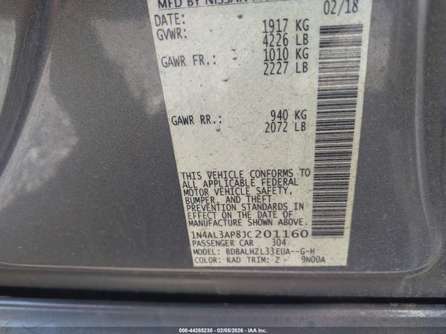 Nissan Altima 2.5 Sr 2018 1N4AL3AP8JC201160 Image 9