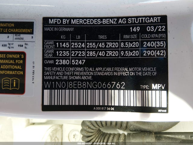 W1N0J8EB8NG066762 Mercedes-Benz Glc 300 4matic Coupe