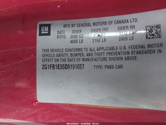 2013 CHEVROLET CAMARO 2G1FB1E35D9191657 Photo 8