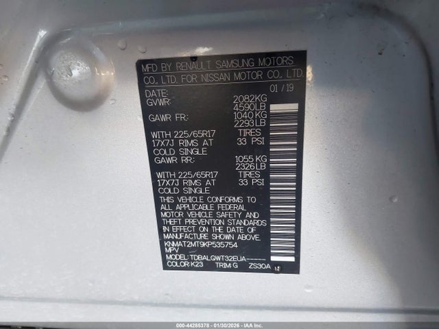 Nissan ROGUE SV 2019 KNMAT2MT9KP535754 Image 9