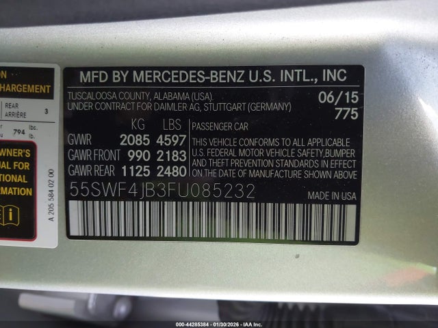 2015 MERCEDES-BENZ C 300 55SWF4JB3FU085232 Photo 8