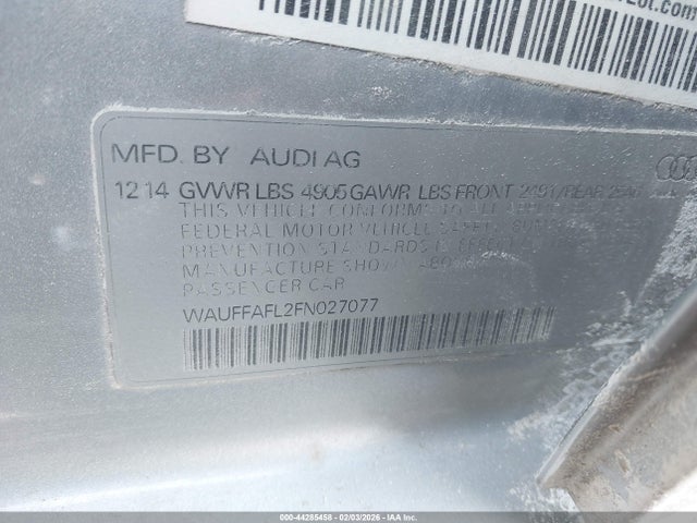 2015 AUDI A4 WAUFFAFL2FN027077 Photo 8