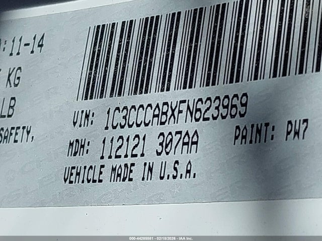 Продаж на аукціоні авто 2015 Chrysler 200 Limited, vin: 1C3CCCABXFN623969, номер лоту: 44285581