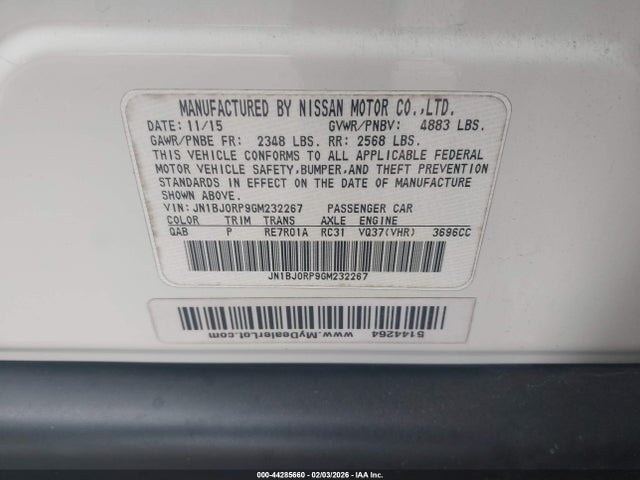 JN1BJ0RP9GM232267 Infiniti QX50