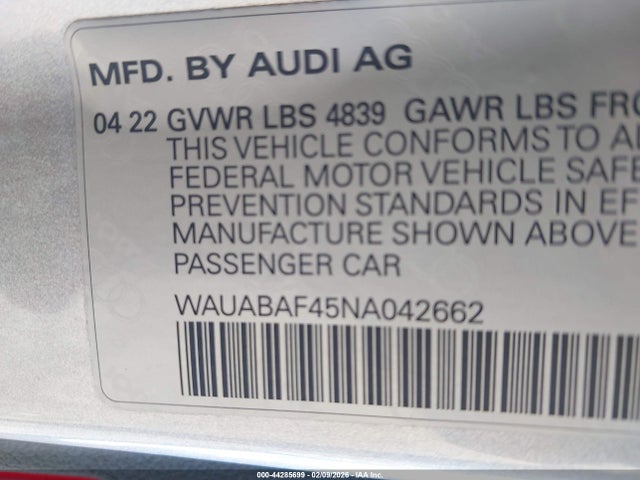 2022 AUDI A4 WAUABAF45NA042662 Photo 8