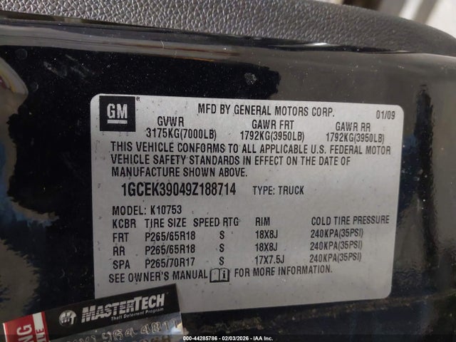 2009 CHEVROLET SILVERADO 1500 1GCEK39049Z188714 Photo 8