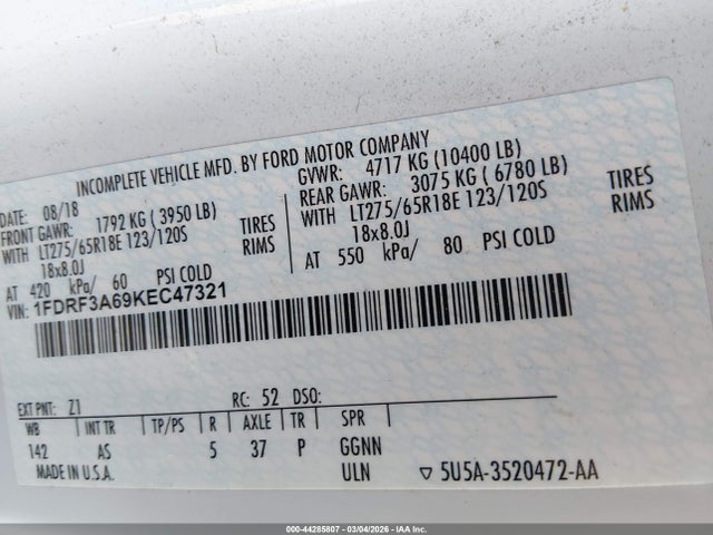 Ford F-350 Xl 2019 1FDRF3A69KEC47321 Image 8